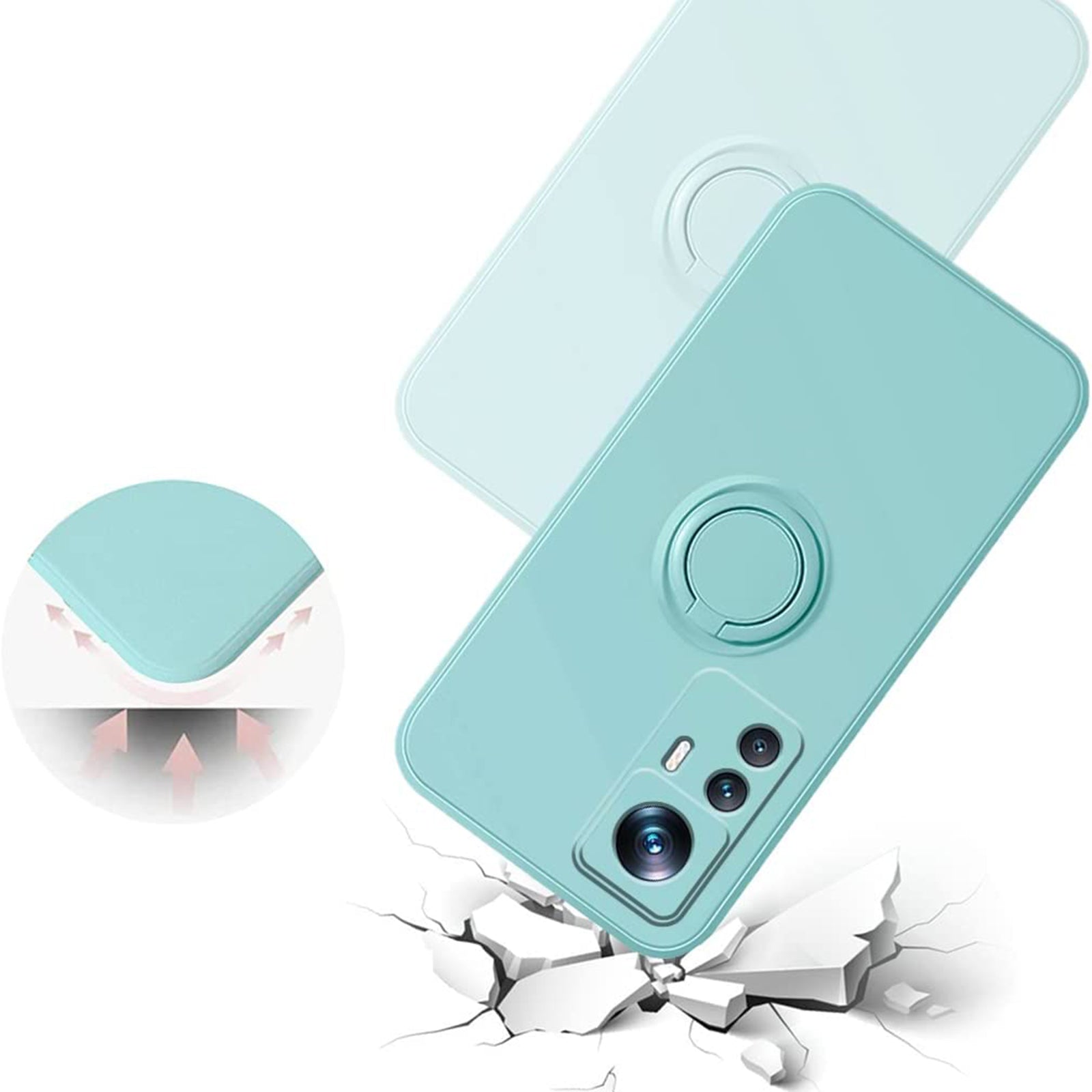 For Xiaomi 12T 5G Redmi K50 Ultra 5G Ring Kickstand Liquid Silicone Phone Case Cell Phone Cover with Lanyard For Xiaomi 12T 5G Redmi K50 Ultra 5G Ring Kickstand Liquid Silicone Phone Case Cell Phone Cover with Lanyard